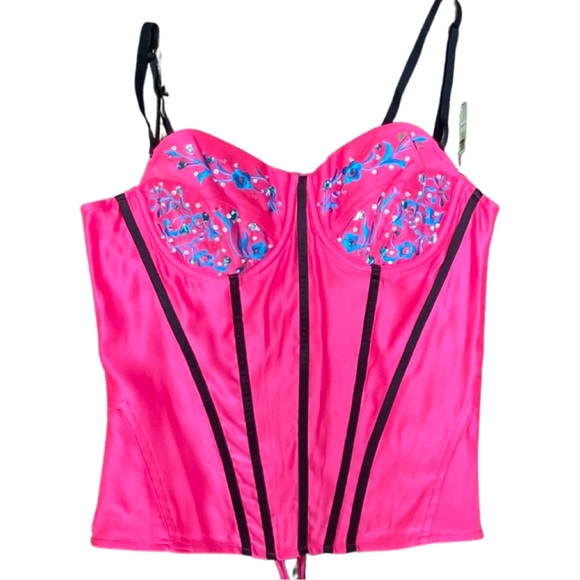 Frederick's of Hollywood Tops - Frederick’s of Hollywood Fuchsia Hot Pink Corset Top Y2K Vintage Bustier